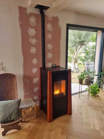 Poêle a granulés Keops finition bois